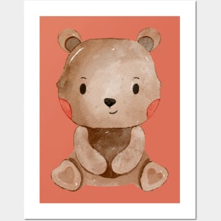 Cute Valentines Day Teddy Bear Posters and Art